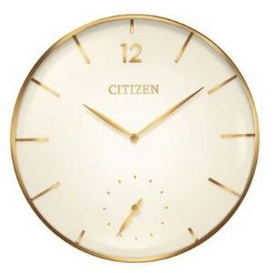 Citizen® Gallery Ivory Dial Wall Clock w/Gold Tone Markers