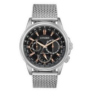 Citizen® Men's Calendrier Eco-Drive® Stainless Steel Mesh Bracelet Watch