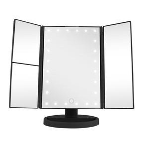 Vivitar® 24 LED Light Up Black Tri-Fold Mirror