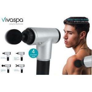 Vivitar® Handheld Deep Tissue Silver Percussion Massager