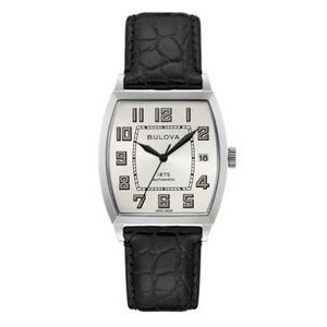 Citizen® Joseph Bulova Banker Men's Leather Strap Watch w/Beige Sunray Dial