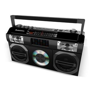 Studebaker Black Portable Boombox w/CD Player & FM Radio