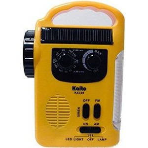 Kaito KA339 Solar AM/FM Emergency Radio with LED Lantern and Flashlight