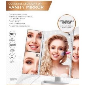 Vivitar® 24 LED Lightup Tri-Fold White Mirror