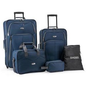 Traveler's Choice® Elite Soft Side 5 Piece Luggage Set (Navy)
