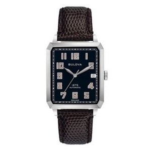 Citizen® Joseph Bulova Breton Men's Leather Strap Watch w/Black Dial