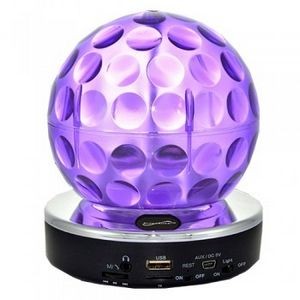 SuperSonic Bluetooth Disco Ball Speaker w/ Multi-Colored Rotating Light Show