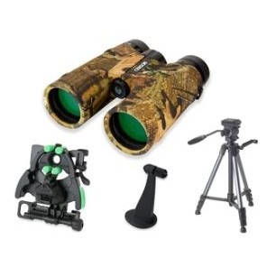 Carson® Mossy Oak® Binoculars w/Tripod & Smartphone Adapter Bundle