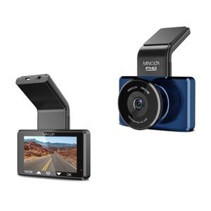 Minolta® Blue HD Swivel Lens Driver Assist Dashcam