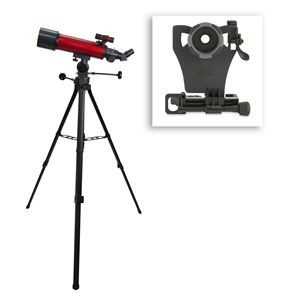 Carson® Red Planet Series Refractor Telescope w/Smartphone Adapter Bundle
