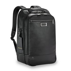Briggs & Riley™ @Work Leather Medium Backpack (Black)