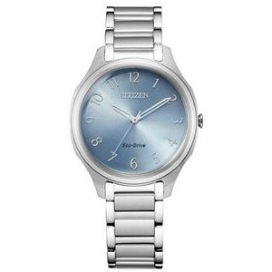 Citizen® Ladies' Eco-Drive® Stainless Steel Watch w/Blue Dial
