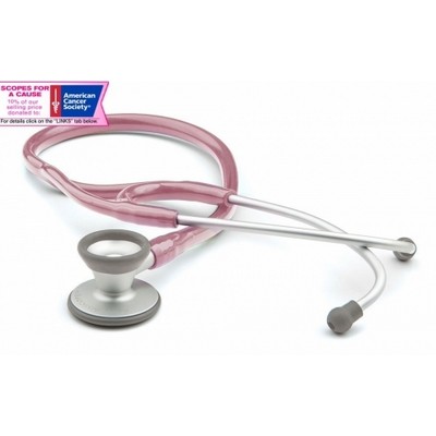 ADSCOPE® Lightweight Cardiology Stethoscope (Metallic Pink)