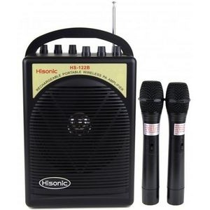 Hisonic® 40 Watts Rechargeable Portable PA System w/Handheld Mics