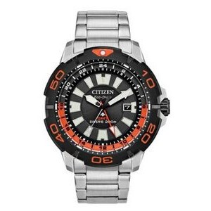 Citizen® Men's Promaster Diver Eco-Drive® Watch w/Black & Orange Accents