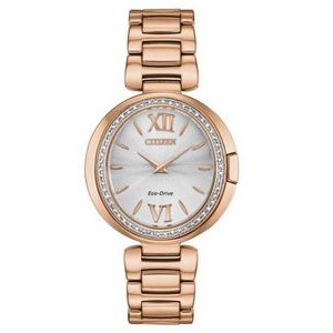 Citizen® Ladies' Capella Eco-Drive® Pink Gold-Tone Watch