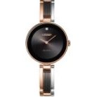 Citizen® Ladies' Axiom Tri-Color Eco-Drive® Black & Pink Gold-Tone Watch