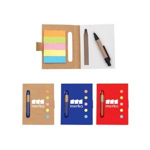 Notebook with Stickers and Pen