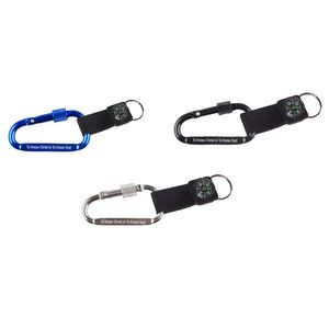 Screw Lock Carabiner with Compass