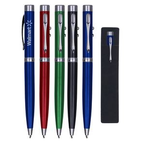 Metal Pen, LED $ Pointer with PE-POUCH