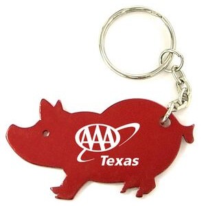 Pig Aluminum Bottle Opener with Key Chain (6 Week Production)