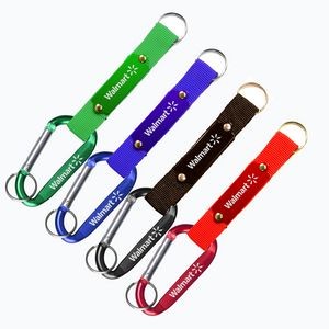 Monster Carabiner with Strap and Metal Plate w/ Split Ring