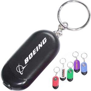 Oval 2-in-1 Flashlight and Compass Keychain