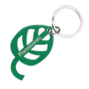 Leaf Shaped Stainless Steel Key Chain