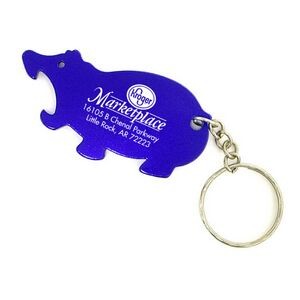 Hippo Aluminum Bottle Opener with Key Chain (2 Week Production)