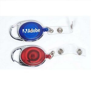 Oval Retractable Badge Reel with Metal Carabiner Clip, 30 days production