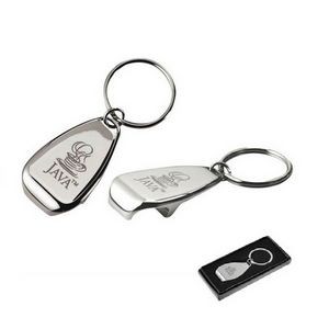 Chrome Simplicity Bottle Opener Keytag with Gift Case