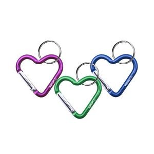 Heart Shaped Carabiner with Key Ring