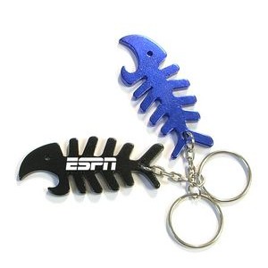 Fish Aluminum Bottle Opener/ Tab Remover with Keychain