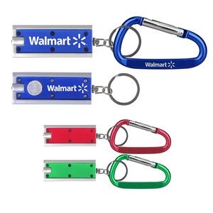 LED Flashlight with Keychain and Carabiner