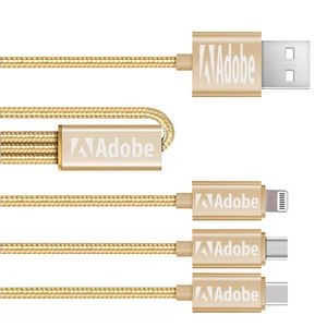 3 in 1 Weave USB Charging Cable