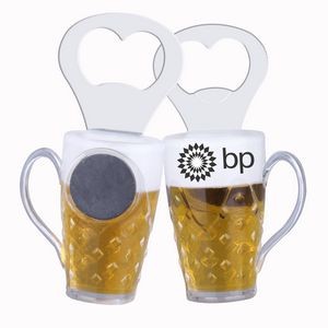 Beer Mug Bottle Opener w/ Magnet