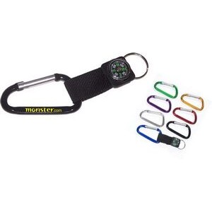 Aluminum Carabiner with Compass - 7 Cm (6 Week Production)