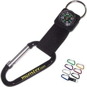 Aluminum Carabiner with Compass - 7 Cm (2 Week Production)