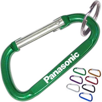 Aluminum Carabiner with Key Ring - 7 Cm (9 Week Production)