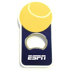 Tennis ball shape bottle opener with magnet