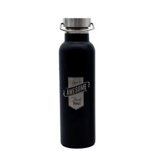 Canyon 21oz double wall stainless steel vacuum bottle matte black