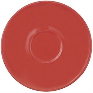 Piccolo saucer 5-3/16" red vitrified