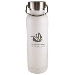 Olympia 17oz stainless steel bottle matte white w/stainless lid