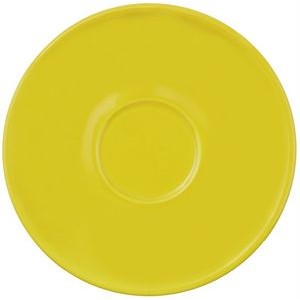 Piccolo saucer 5-3/16" yellow vitrified