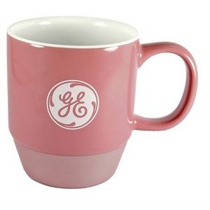 ** Saigon pink/metallic bottom/white interior 11oz ceramic mug