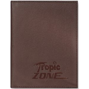 Passport Holder brown bonded leather