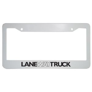 Licence Plate Frame white plastic