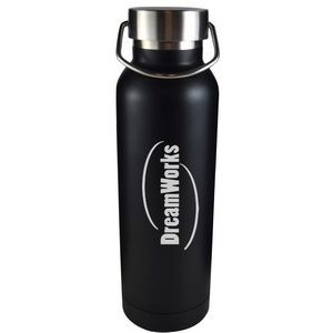 Olympia 17oz stainless steel bottle matte black w/stainless lid