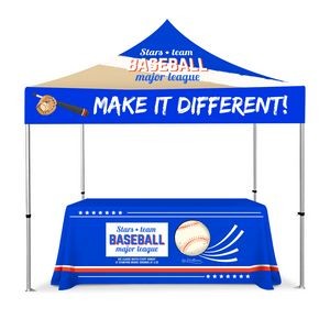 10' x 10' Custom Printed Pop up Tent Kit with Table Throw