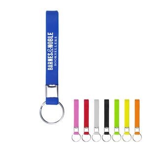 Screen Print Silicone Wristband With Keychain